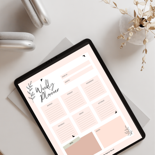 Weekly and food Editable planner