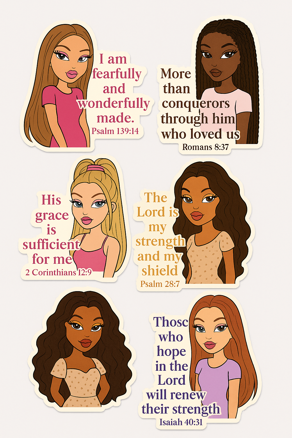 Bible Quotes Stickers Pack (13)