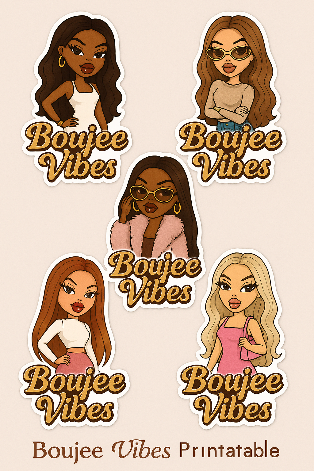 Boujee Vibes Stickers pack (10)